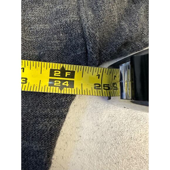 Eileen Fisher L Organic Linen Cotton Blend Short Sleeve Charcoal Sweater C26 - Picture 5 of 6